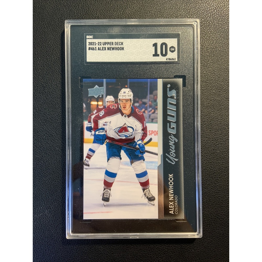 SGC 10 Alex Newhook 2021-22 Upper Deck Young Guns Rookie Card RC 461 Avalanche